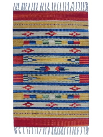 Covor kilim, country 17, baketo, 100% bumbac, lucrat manual, 60x90 cm
