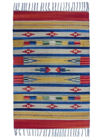 Poza Covor Kilim, Country 17, Baketo, 100% bumbac, lucrat manual, 60x90 cm