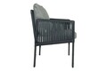 Set gradina/terasa 5 piese, My Interior, Otto, rattan/aluminiu, gri