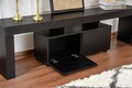 Comoda TV, Nordure, Enclave, 180x50x31 cm, PAL, Negru