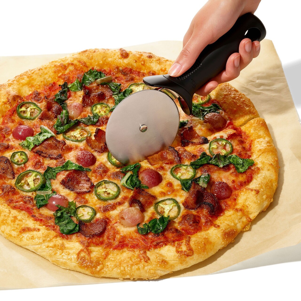 Feliator pizza, inox, 10,6 cm, "Good Grips" - OXO - imagine 5