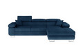 Coltar extensibil dreapta 4 locuri ELTAP, Armd-41, Armando, 289x203x85 cm, lemn/poliester, albastru inchis