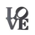 Decoratiune de perete, Love, Metal, Dimensiune: 33 x 34 cm, Negru