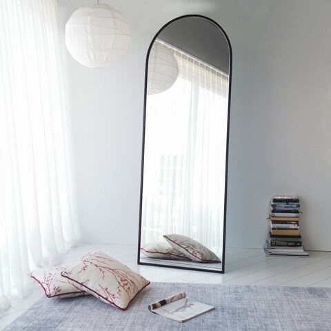 Oglinda decorativa portal, neostill, 65x180 cm, negru mat