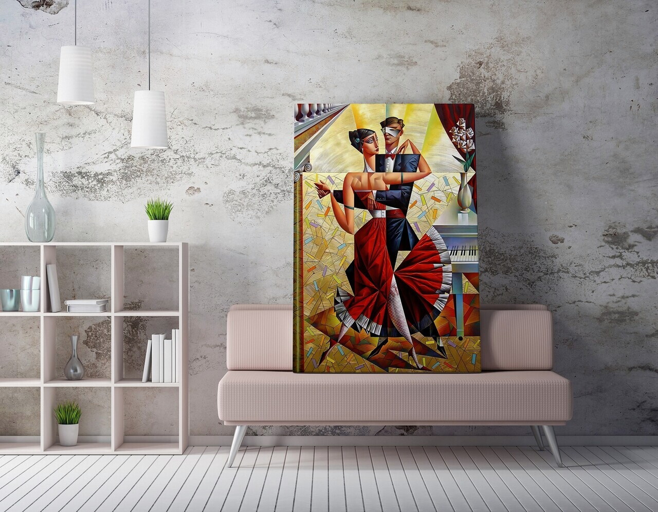 Tablou decorativ, WY316 (50 x 70), Amestec bumbac, Canvas imprimat, Multicolor — imaginea 2