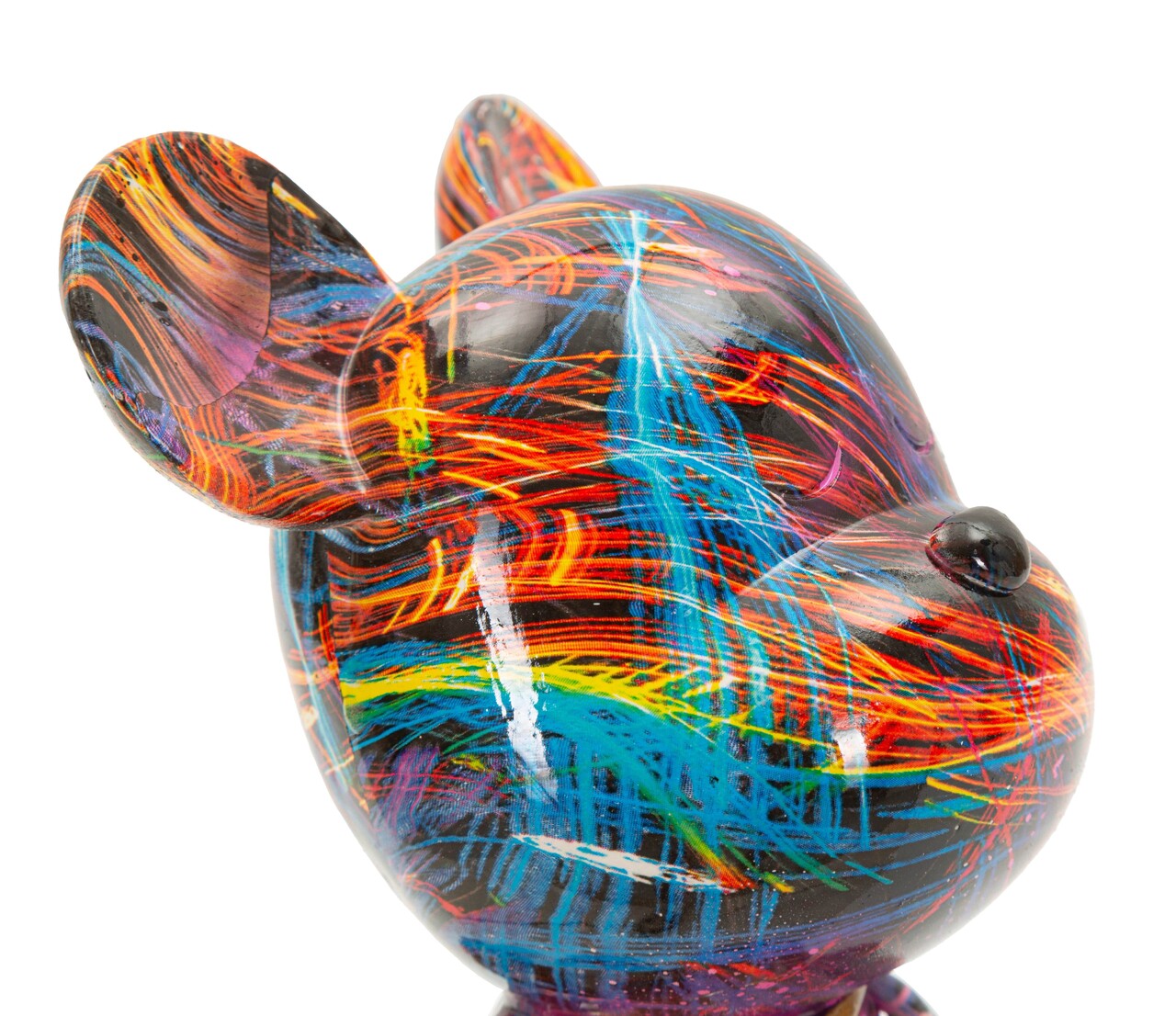 Decoratiune, Mauro Ferretti, Orsetto Psyco -A, 10.5x12x23.5 cm, polirasina, multicolor - imagine 3