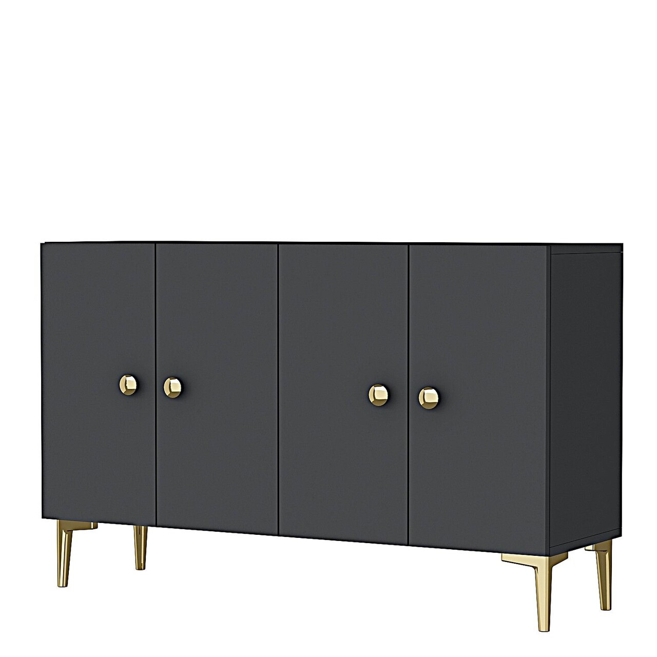 Consola, Hanah Home, Simple 120, 120x75x32 cm, Antracit - view 5
