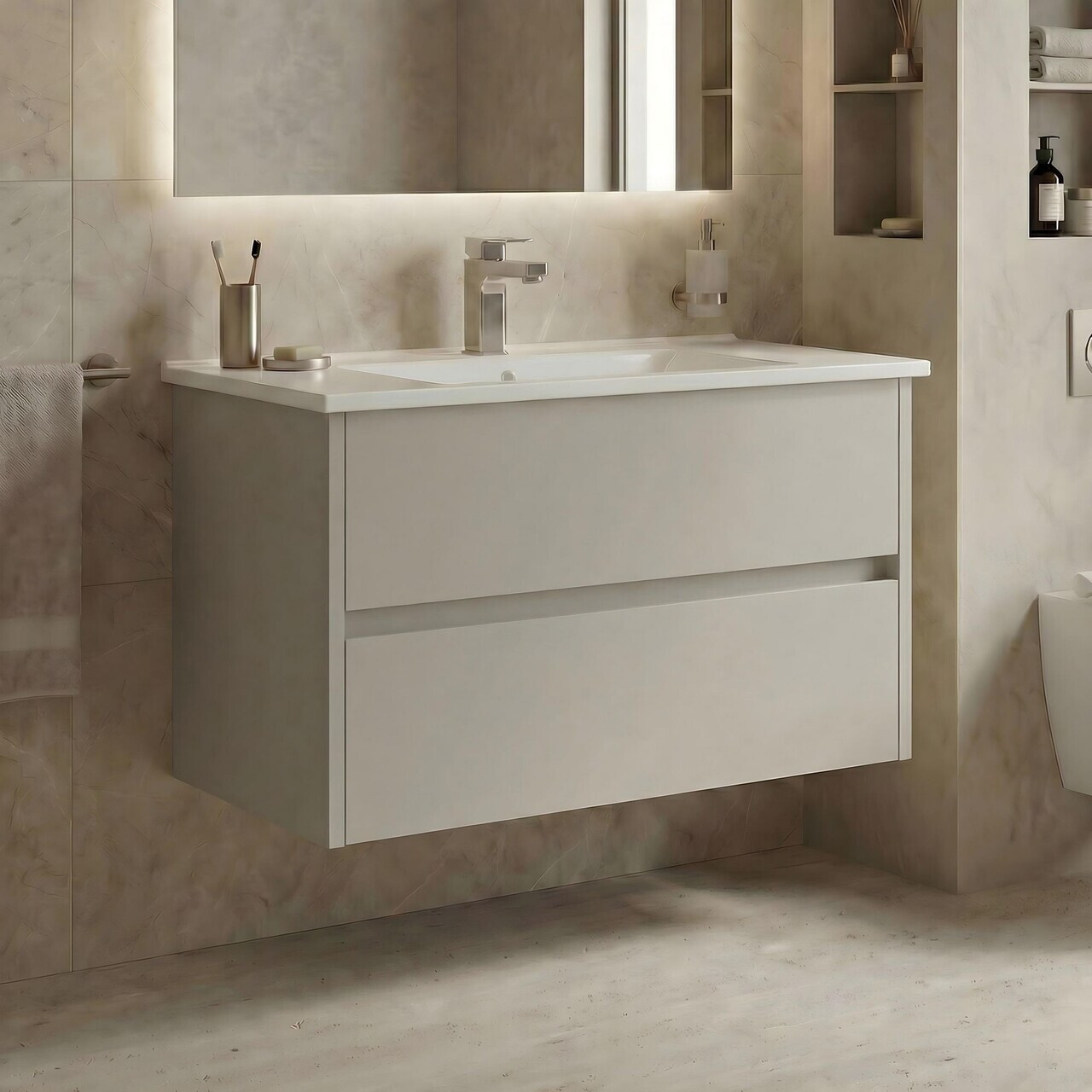 Dulap de baie cu chiuvetă, Hanah Home, Arno 85, Casmir — imaginea 2