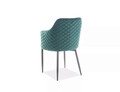 Scaun Astor Velvet, Signal, 46x46x84 cm, catifea/otel, verde/negru