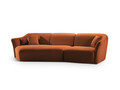 Coltar stanga 5 locuri, Hailey, Micadoni Home, 292x138x79 cm, tesatura boucle, gri deschis