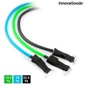 Set 3 benzi de rezistenta cu accesorii si ghid de exercitii, Tribainer InnovaGoods, latex