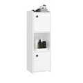 Dulap pentru baie, Olivia, Teo - White, 38.6 x 120 x 35 cm, pal melaminat, alb