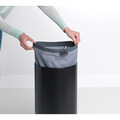 Cos de rufe, Brabantia, Black Cork, 35 L, 30x30x63.5 cm, otel/pluta, negru