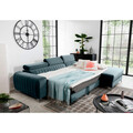Coltar extensibil dreapta 3 locuri ELTAP, RT-100VE, Grayson, 278x205x92 cm, lemn/poliester, albastru
