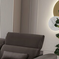 Coltar extensibil stanga 4 locuri ELTAP, Foble, 267x196x100 cm, lemn/poliester, maro inchis