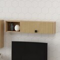 Comoda TV, Hanah Home, Maren, 134x30x25 cm, Coș adânc