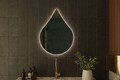 Oglinda decorativa, Siam, Damla, 50x70x2.2 cm, Alb