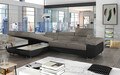 Coltar extensibil stanga 4 locuri ELTAP, Armd-15, Armando, 289x203x85 cm, lemn/poliester, gri/negru