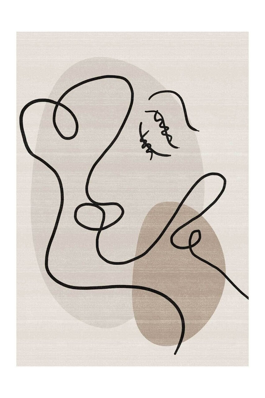 Covor, CLR-7216-32, 160x300 cm, Poliester, Bej — imaginea 2