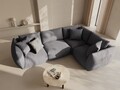 Coltar dreapta 4 locuri, Chris-259, Micadoni Home, 295x210x80 cm, tesatura structurata chenille, gri beton