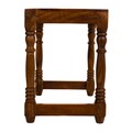 Masuta de cafea Creaciones Meng, 49.5x32.5x45 cm, lemn de mango/alama