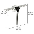 Suport autoadeziv pentru racleta, Wenko, Quadro Turbo-Loc®, 23 x 17.5 x 5 cm, inox/plastic