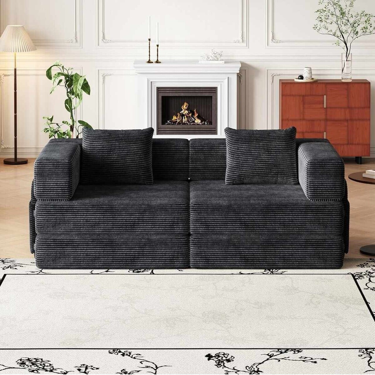 Canapea extensibila 3 locuri, Atelier del Sofa, 326NYR1156, Negru — imaginea 7