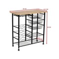 Masa de bar, Puqa Design, Laney, 32x90x86 cm, PAL, Pin Atlantic / Negru