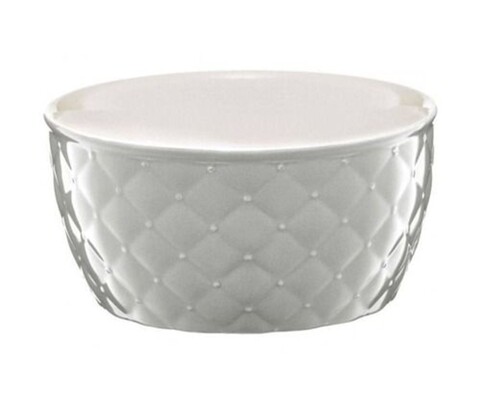 Bol glamour, ambition, portelan, 13.5 cm, gri deschis