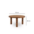 Masuta de cafea, Neostill, Ida 70, 70x40x70 cm, Lemn masiv, Castan