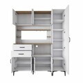 Dulap multifunctional, Hanah Home, JE269, 160x204.2x45 cm, Alb/Maro