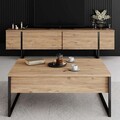 Comoda TV, Bexley, Luxe, Pin Atlantic / Negru