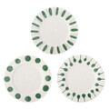 Set 3 farfurii intinse, Bloomingville, Linora, 28x3 cm, ceramica, verde