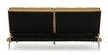 Canapea extensibila cu 3 locuri Leon, Bizzotto, 190 x 94 x 85 cm, lemn de eucalipt/otel/poliester, galben