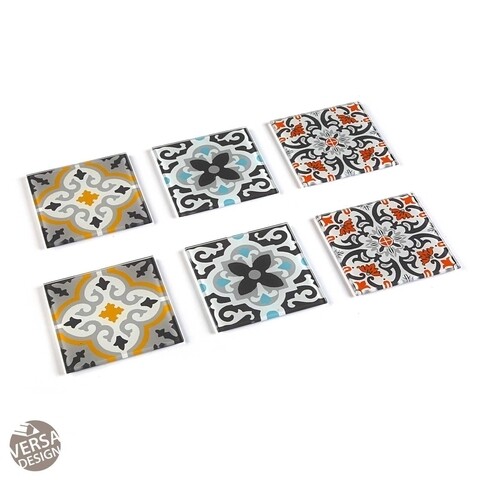 Poza Set 6 suporturi pentru pahare Alfama, Versa, 11x11 cm, sticla