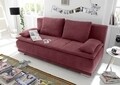 Canapea extensibila, Luigi, Berry, 3 locuri, 211 x 93 x 103 cm, PAL/lemn/poliester, rosu