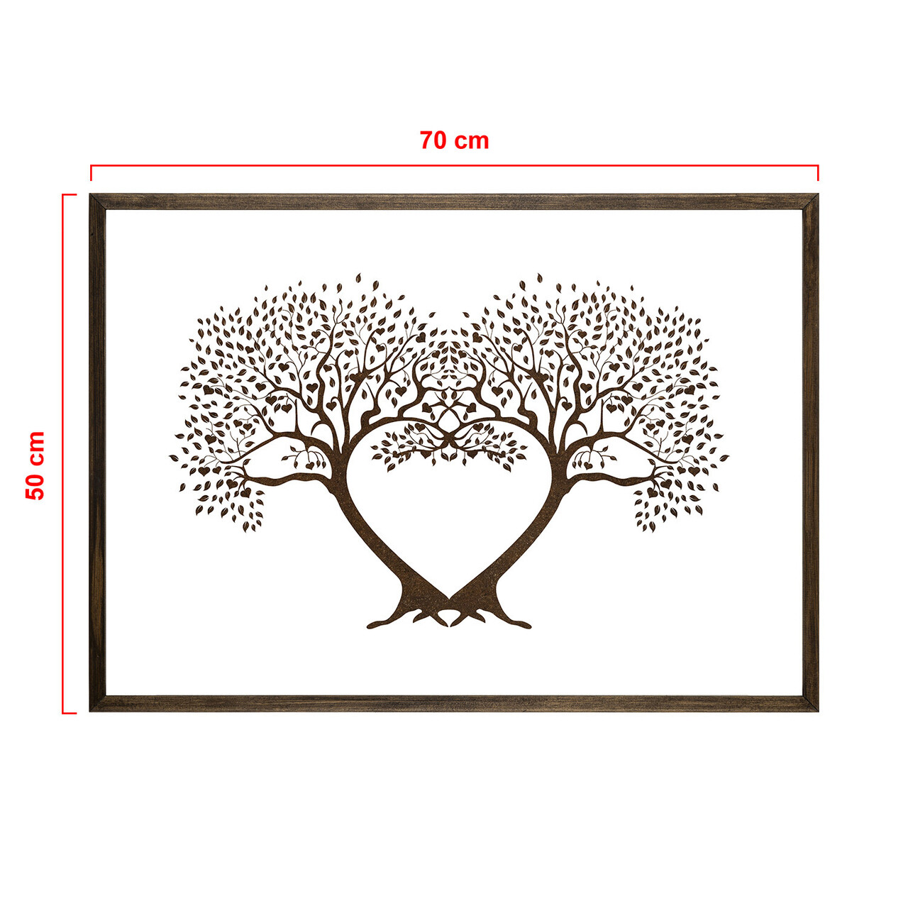 Tablou decorativ, TD144, Lemn, Desenat manual, Natural