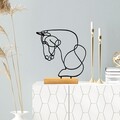 Decoratiune, Equine, 26x8x17 cm, Metal, Negru