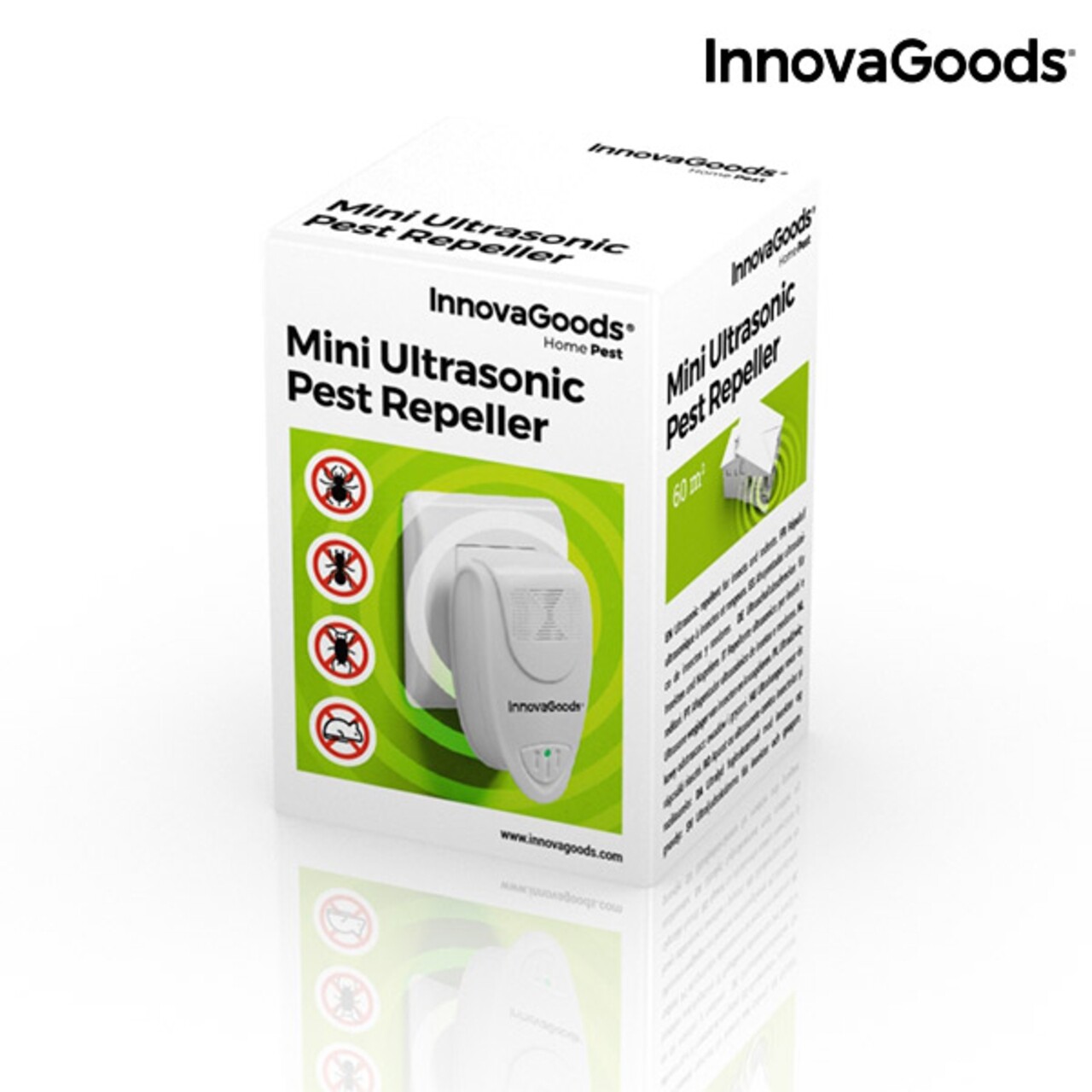 Aparat ultrasonic de alungat insecte si rozatoare Mini InnovaGoods