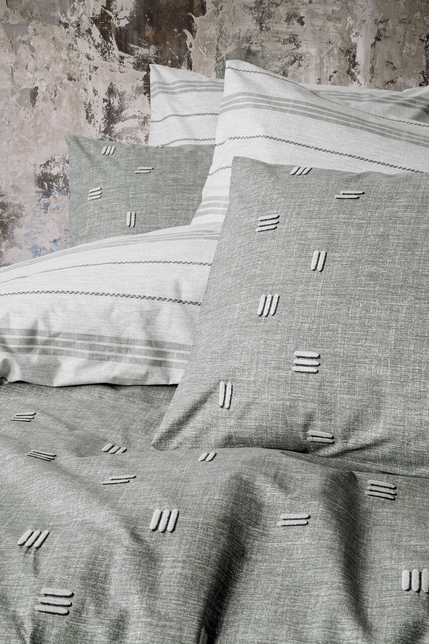 Lenjerie de pat dubla, Patara - Grey, Cotton Box, Bumbac Ranforce - 1 | YEO