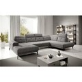 Coltar dreapta 6 locuri ELTAP, RT-130MAR, Bretan, 350x205x107 cm, lemn/poliester, gri