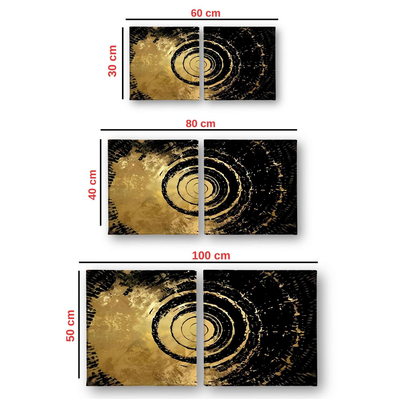Set 2 tablouri decorative, ASR_CNV2-3 50x50, Lemn, Multicolor - view 4
