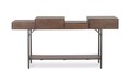 Consola Kibik, Bizzotto, 165x35x78 cm, lemn de mango/otel/piatra naturala, natural