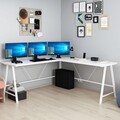 Birou, Minerva, Team L, 180x76x60 cm, PAL, Alb