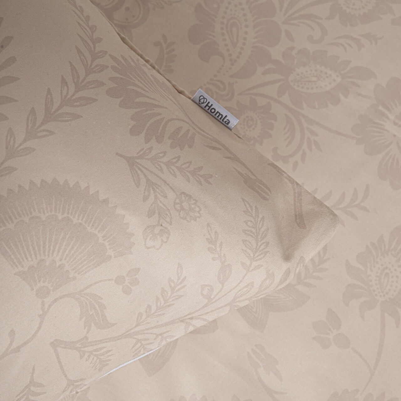 Lenjerie de pat pentru o persoana Elio, Homla, 140x200 cm, 2 piese, microfibra din poliester, bej — imaginea 5