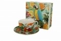 Ceasca cu farfurie Ara, Duo, 250 ml, portelan, multicolor