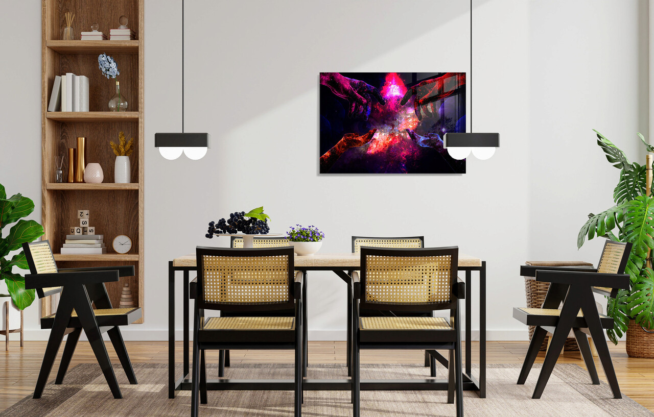 Tablou decorativ, 1386, Sticla temperata, 50 x 70 cm, Multicolor - 1 | YEO