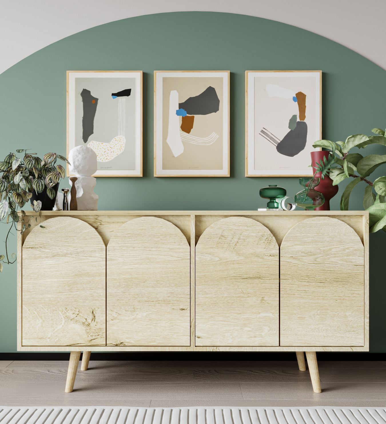 Consola, Hanah Home, Venezia 150, 150x80x45 cm, PAL, Maro