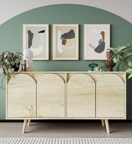 Consola, Hanah Home, Venezia 150, 150x80x45 cm, PAL, Maro