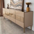 Comoda TV, Neostill, Leon, 180x59x35 cm, MDF , Bronz / Aur